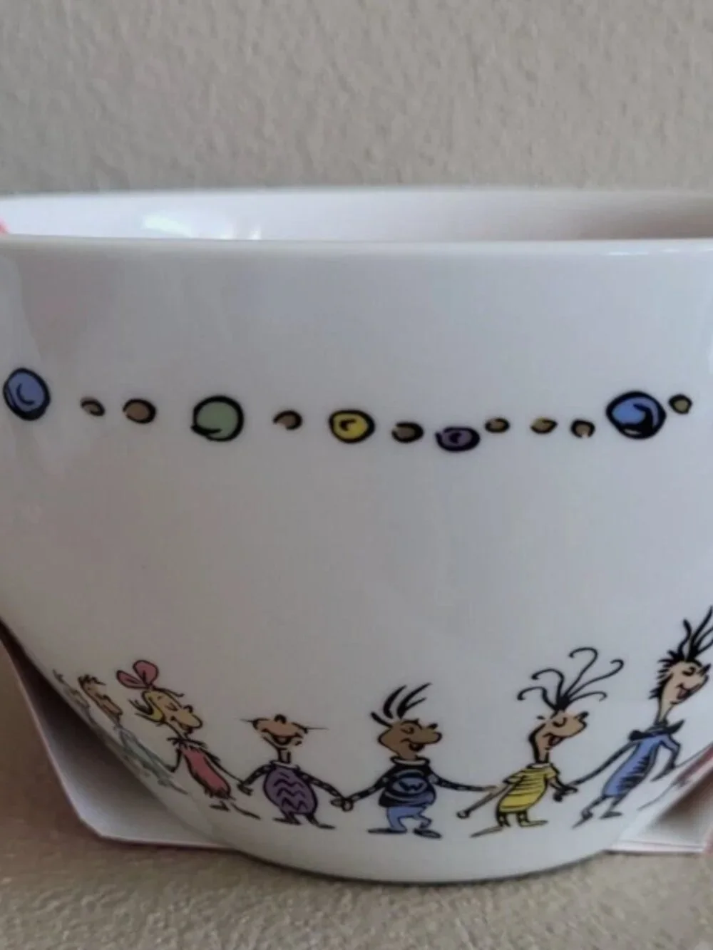 Whoville The Grinch Christmas Ramen Noodle 20oz Soup Bowl W/ 6